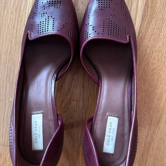 Cole Haan Grand Os Neara Womens Burgundy Leather Heels Pumps Shoes Size 8. - Picture 3 of 7